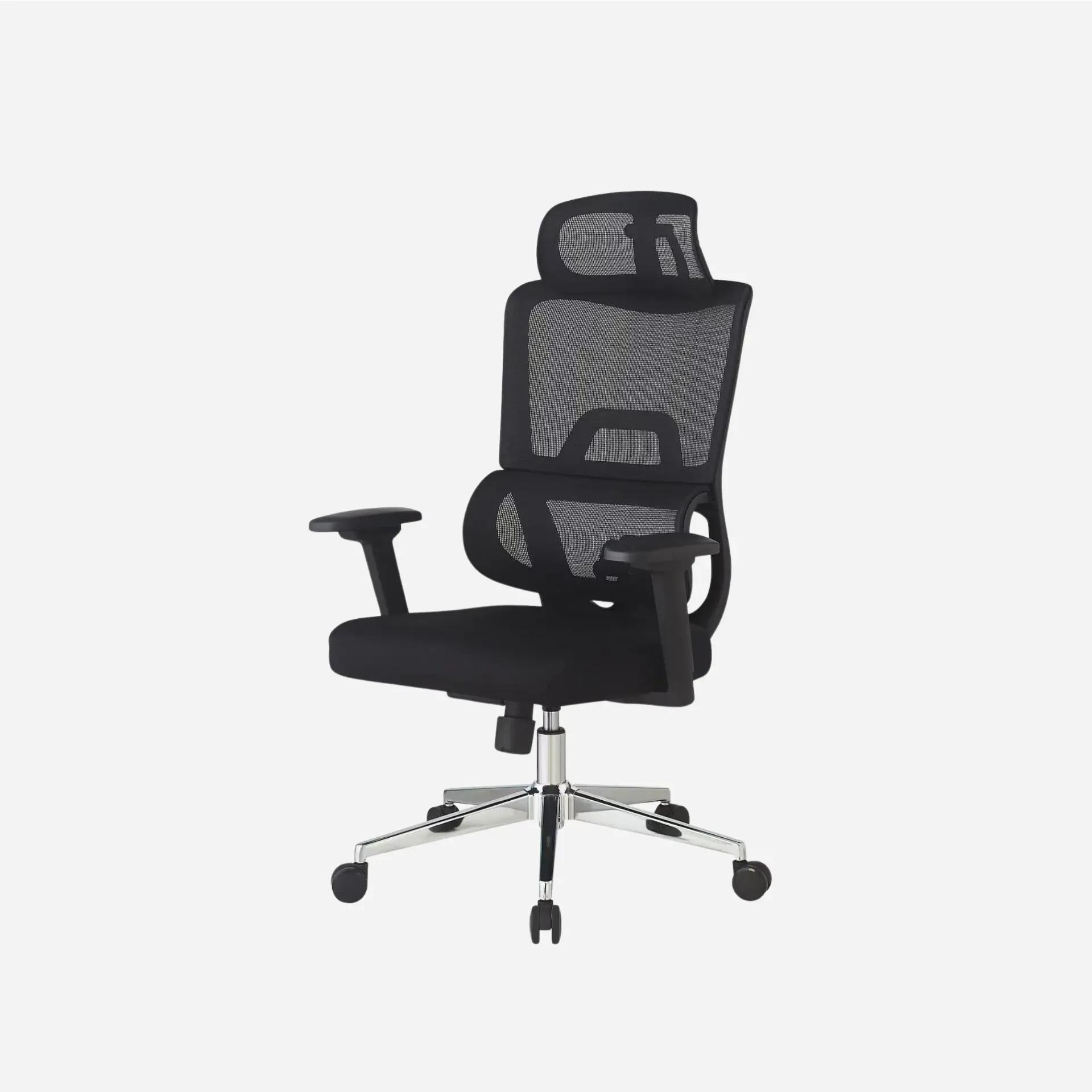 Silla De Oficina Benessere Negra Con Reposacabeza